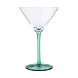Habitat coloured stem martini glass green, UK version