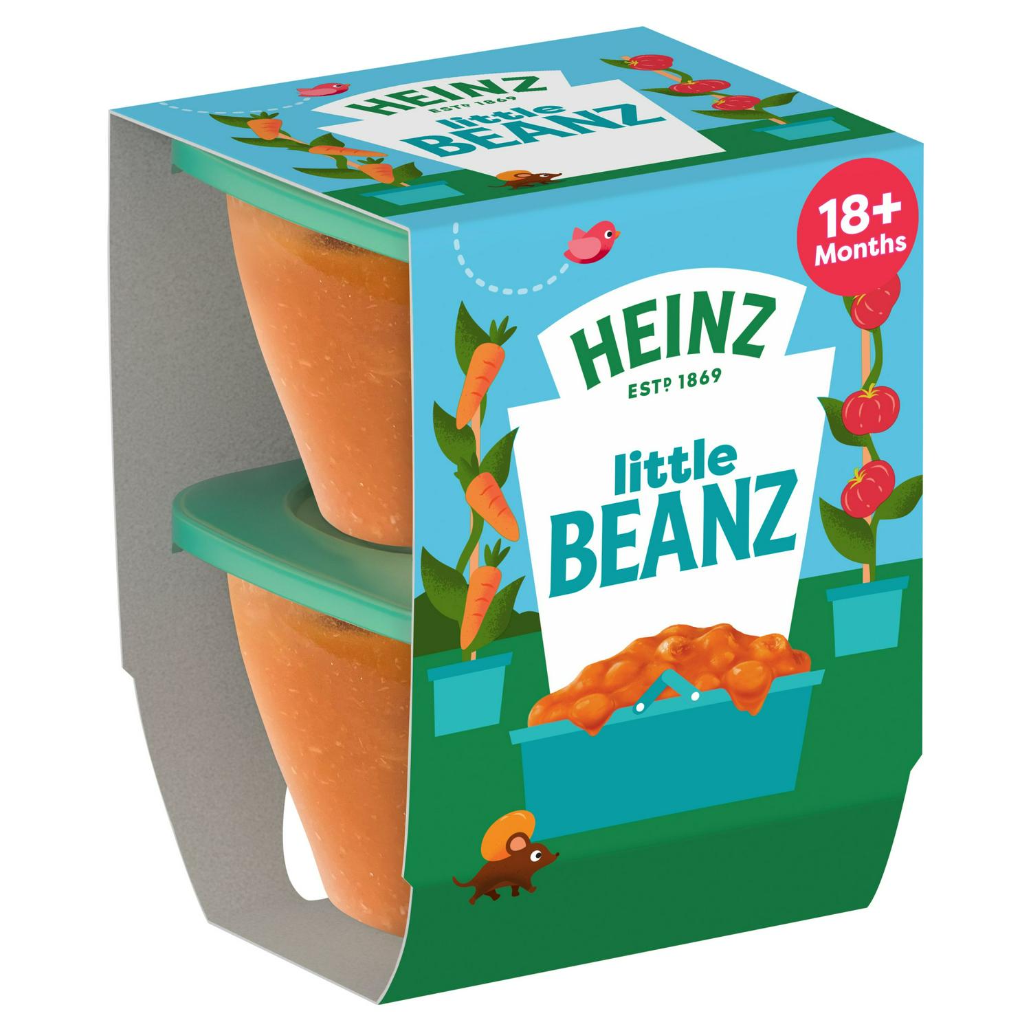 Heinz Little Beans baby food hidden veggies 2x100g, imported from the UK