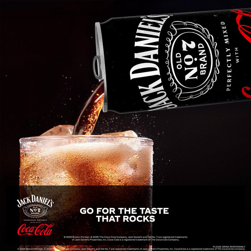 Jack Daniel's ready-to-drink cola cocktail 6 x 250ml, UK version