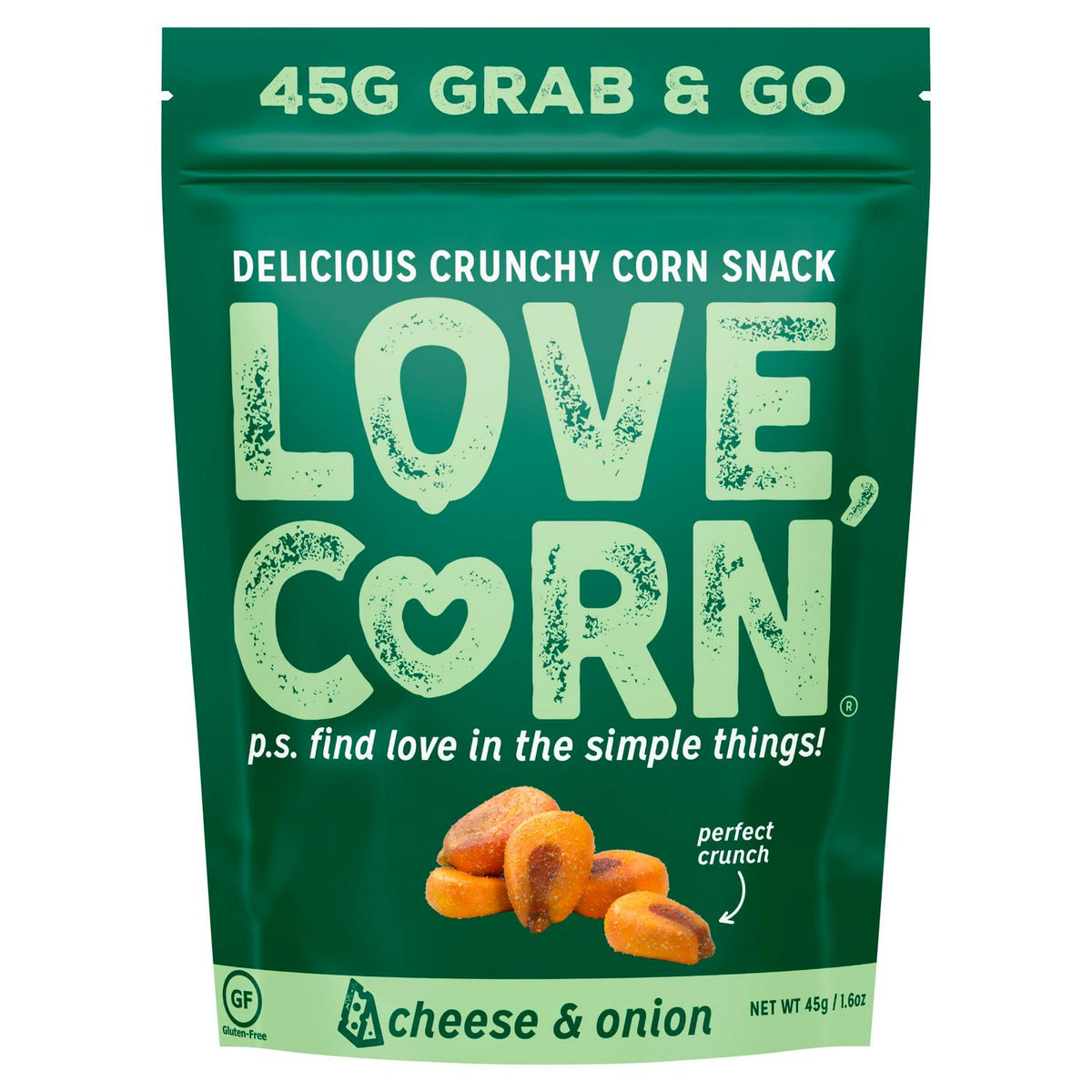 Cheese & Onion Flavoured Crunchy Corn Snack 45g