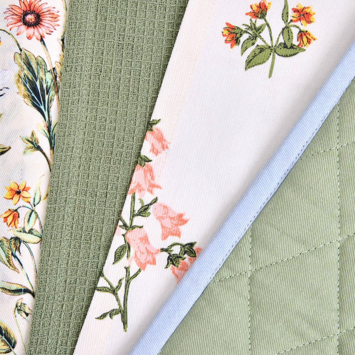 Sainsbury's Home Bee Floral Set of 3 Tea towels