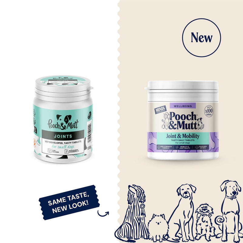 Pooch & Mutt small joint supplements 100g, imported from the UK