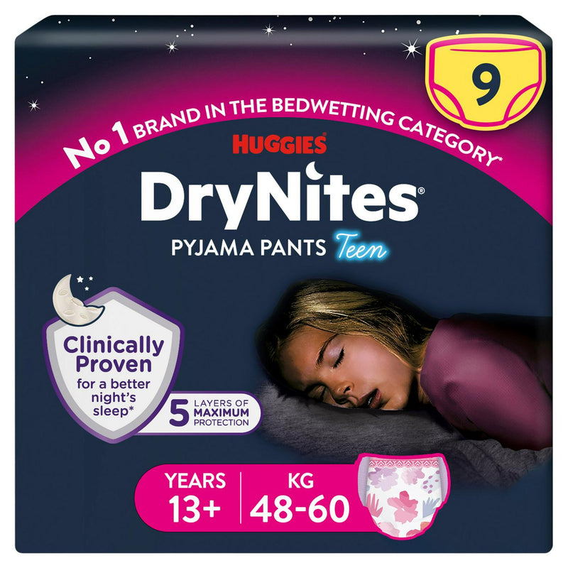 Huggies DryNites Girls Pyjama Pants Bedwetting Frozen 48-60kg, UK version