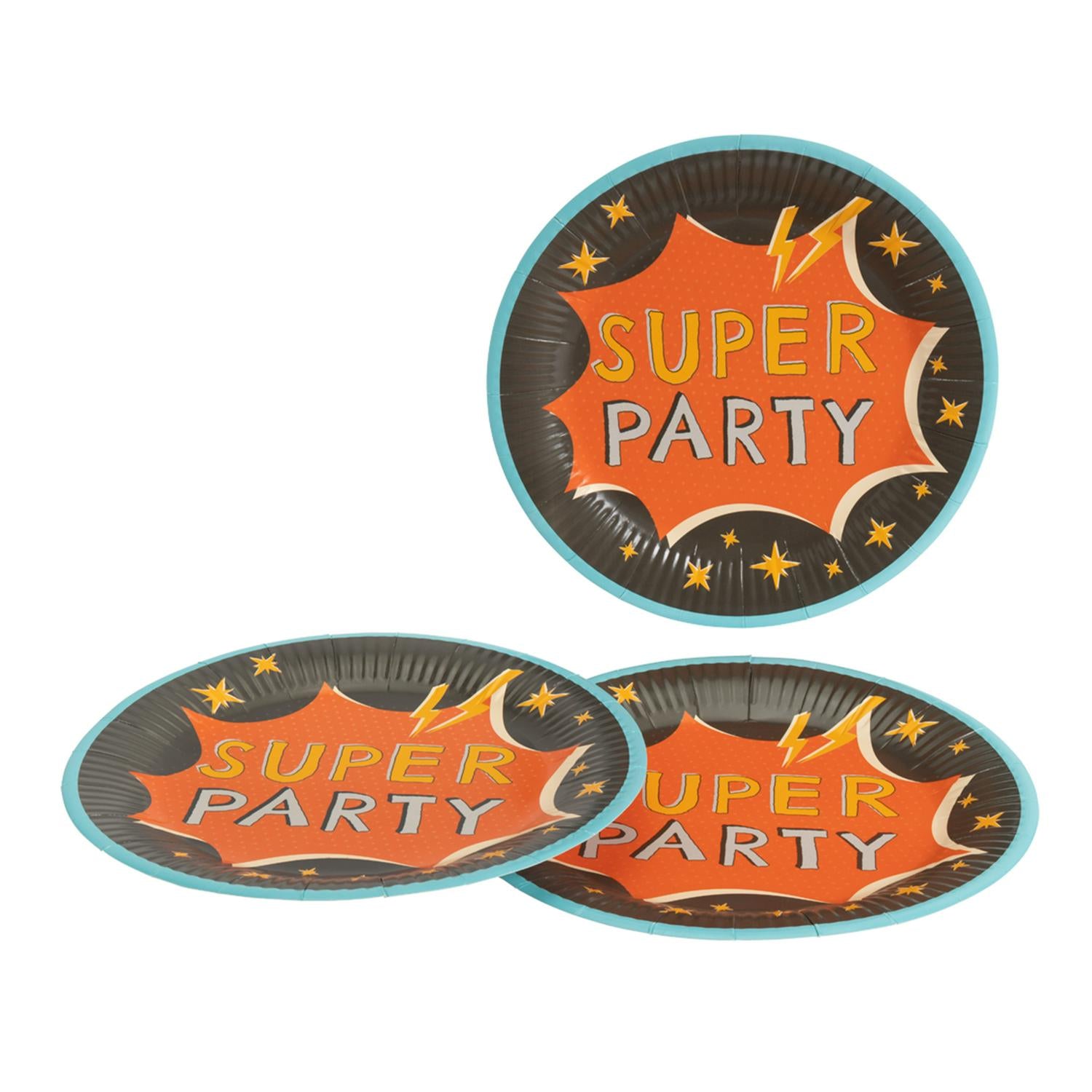 Habitat Kids Hero's Card Party Plate 10pack, UK version