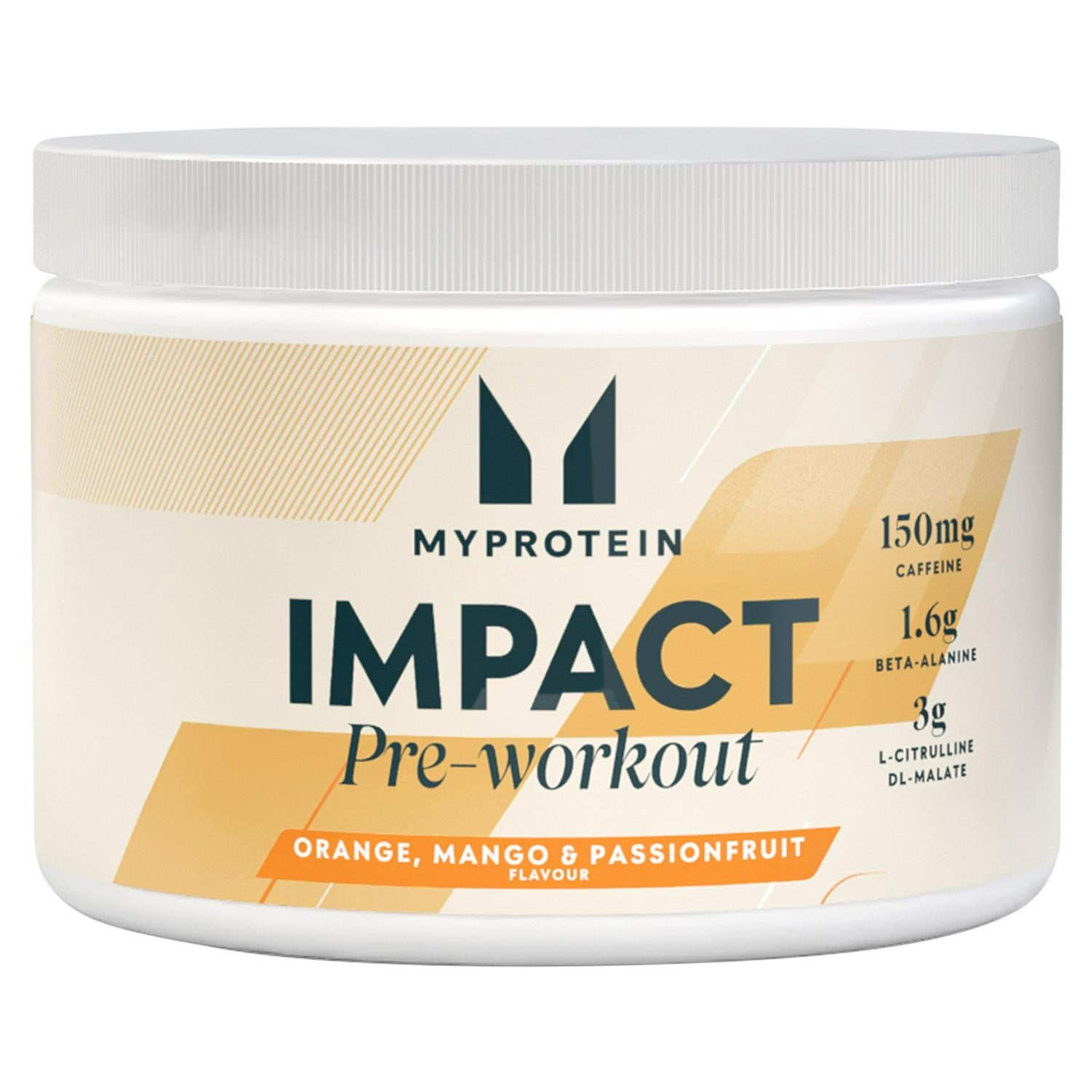 Myprotein Pre Workout Orange Mango Passion Fruit 150g, imported from the UK