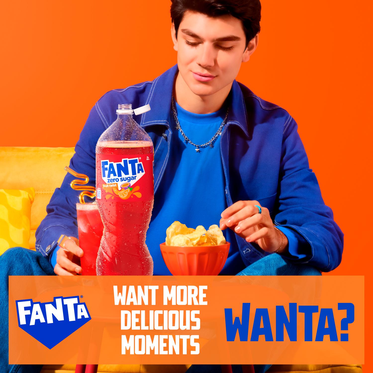 Fanta Fruit Twist Zero soft drink 2L - British product