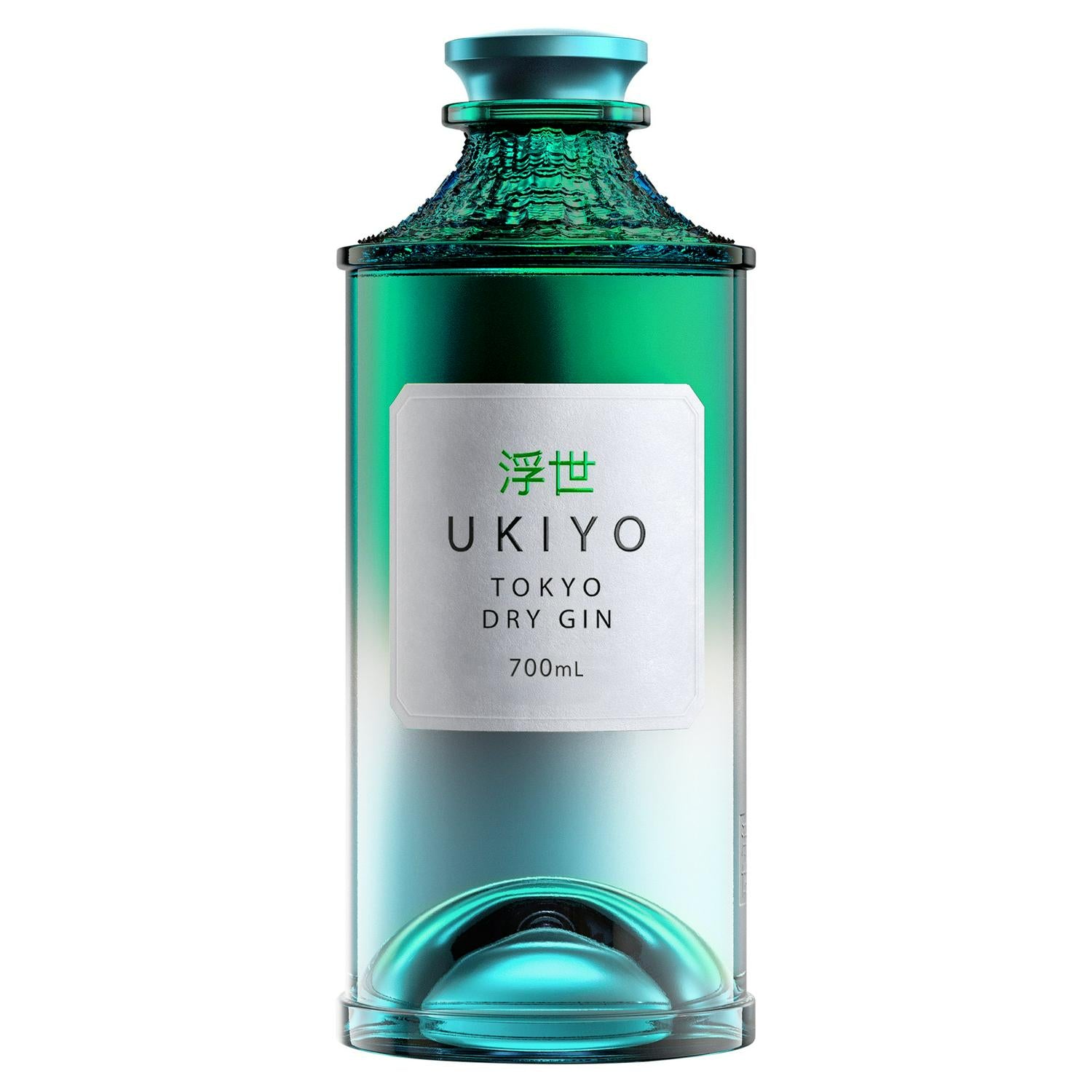 Ukiyo Tokyo Dry Gin 70cl premium spirit bottle package (British brand)