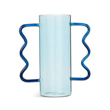 Habitat wiggle handled vase blue 25cm, UK version