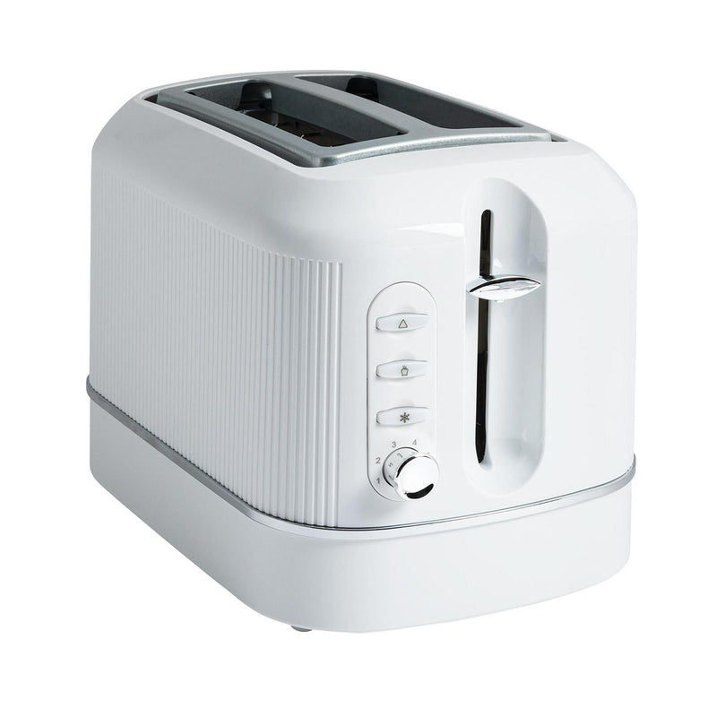 Cookworks Texture Tilly 2 Slice Toaster - White