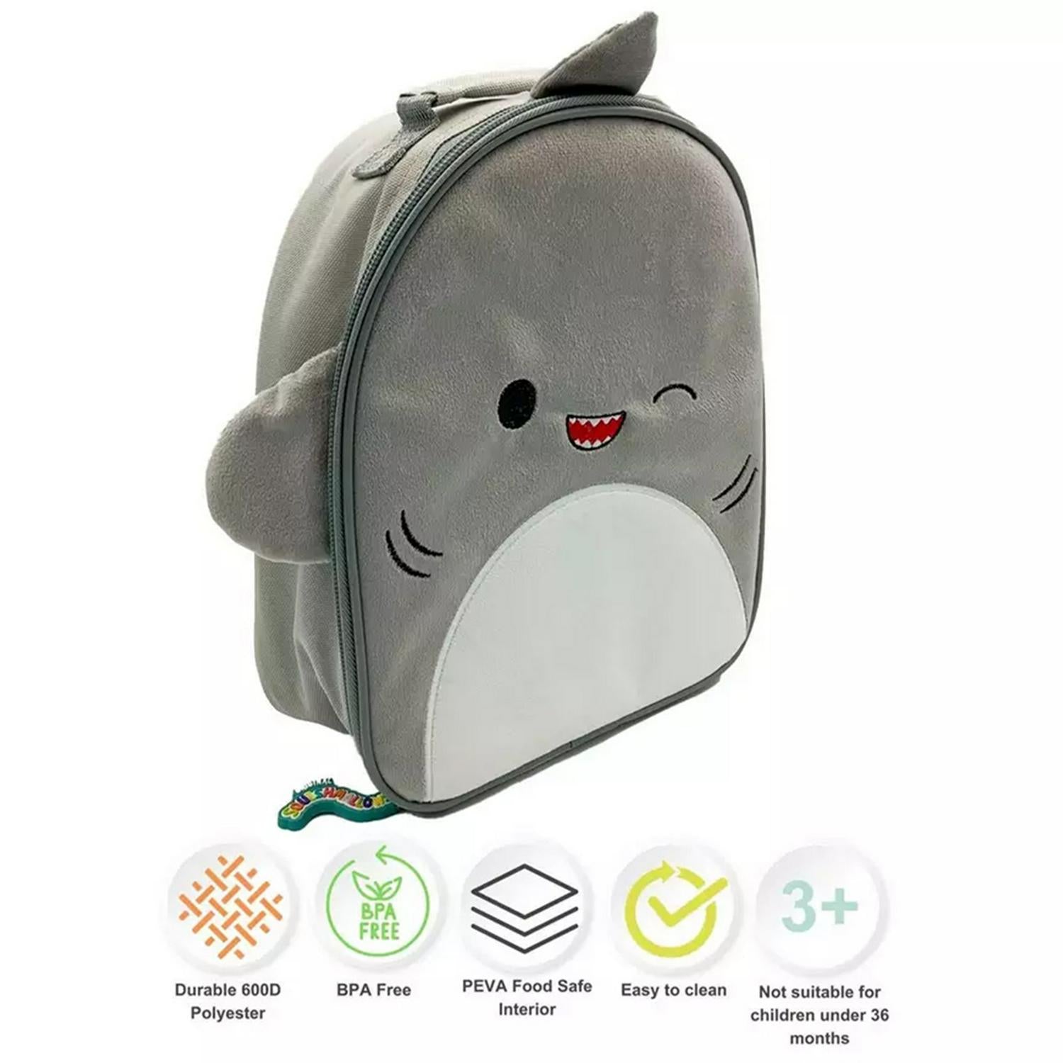Squishmallows Gordon The Shark Furry Lunch Bag 24.5cm , UK version