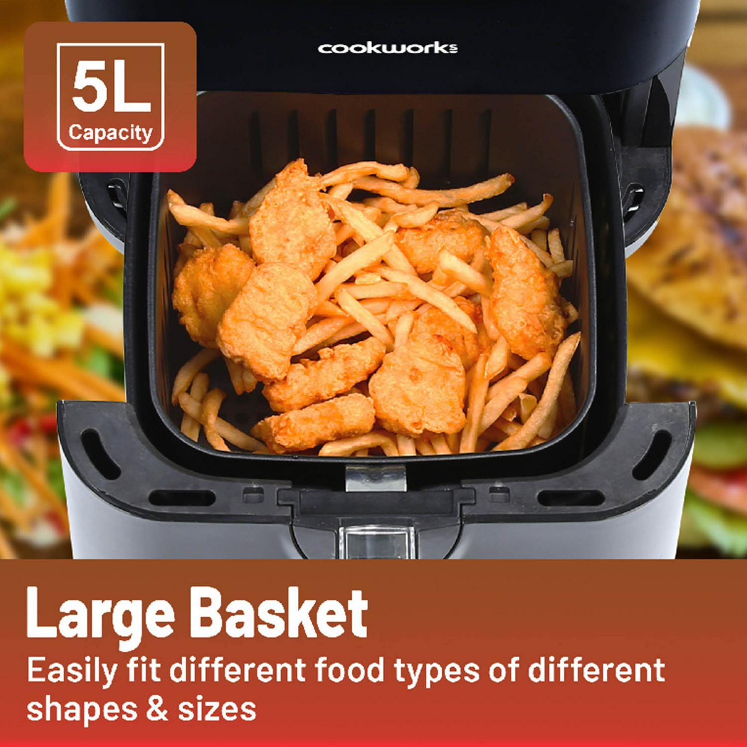 Cookworks Digital Air Fryer 5L - British product