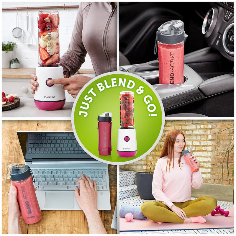 Breville Blend Active Personal Blender pink bottle - British product