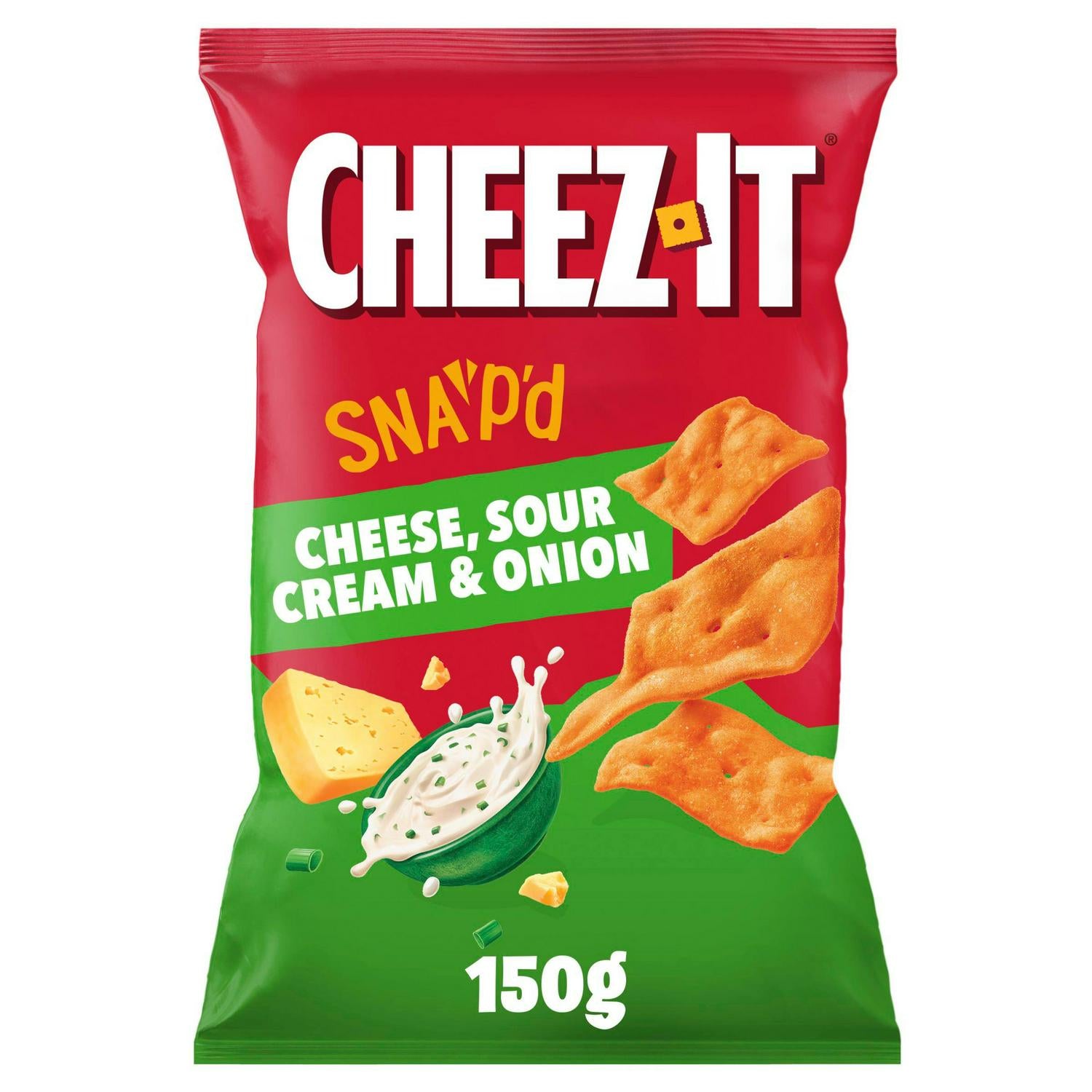 Cheez-It Sour Cream Onion Snacks 150g - British product
