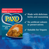 Paxo Stuffing Mix Pork Sausage Meat Flavour 170g, imported from the UK