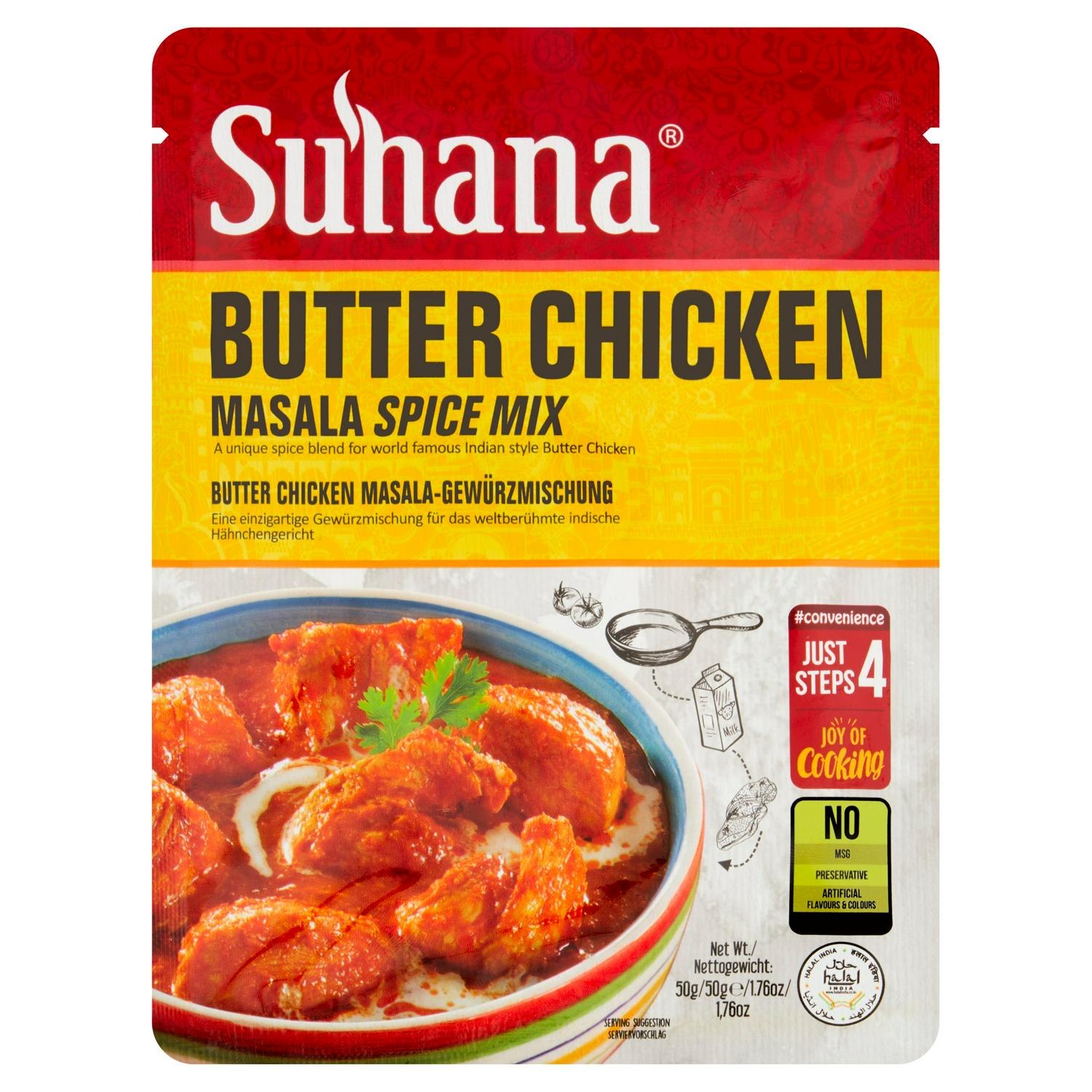 Suhana Butter Chicken Masala Spice Mix 50g (British brand)