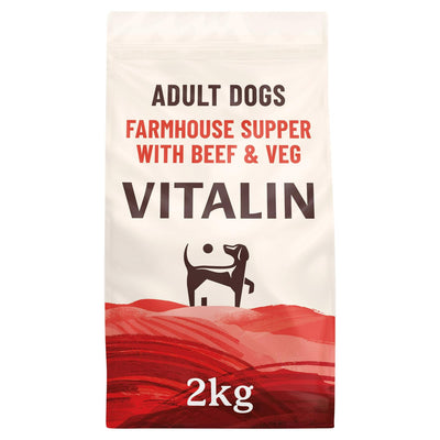 Vitalin Adult Dog Farmhouse Supper mit Rind- und Gemüse-Trockenfutter 2kg
