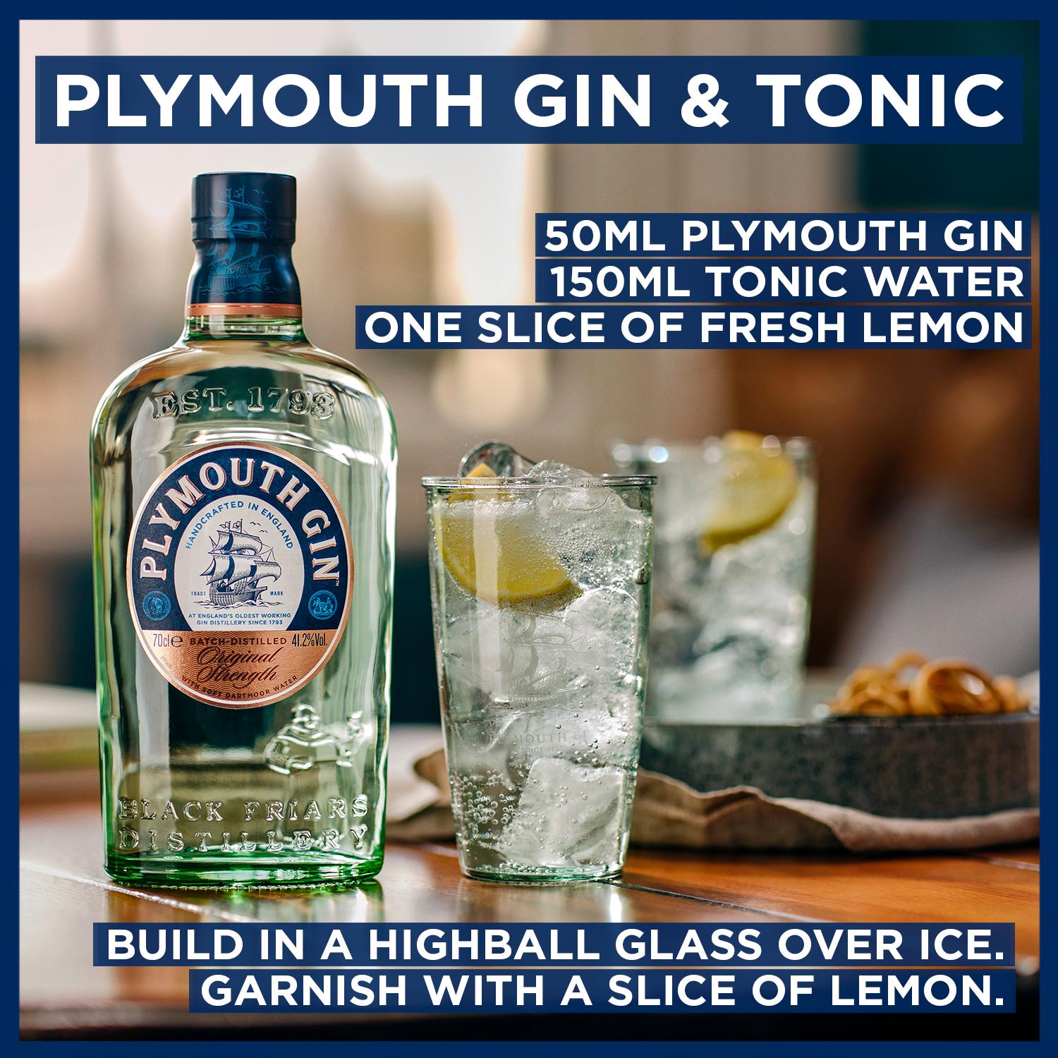Plymouth original strength gin 70cl - British product