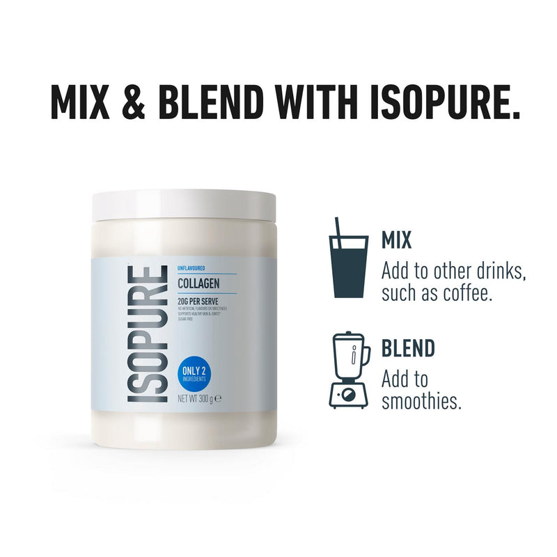Isopure Collagen powder Unflavoured 300g, UK version