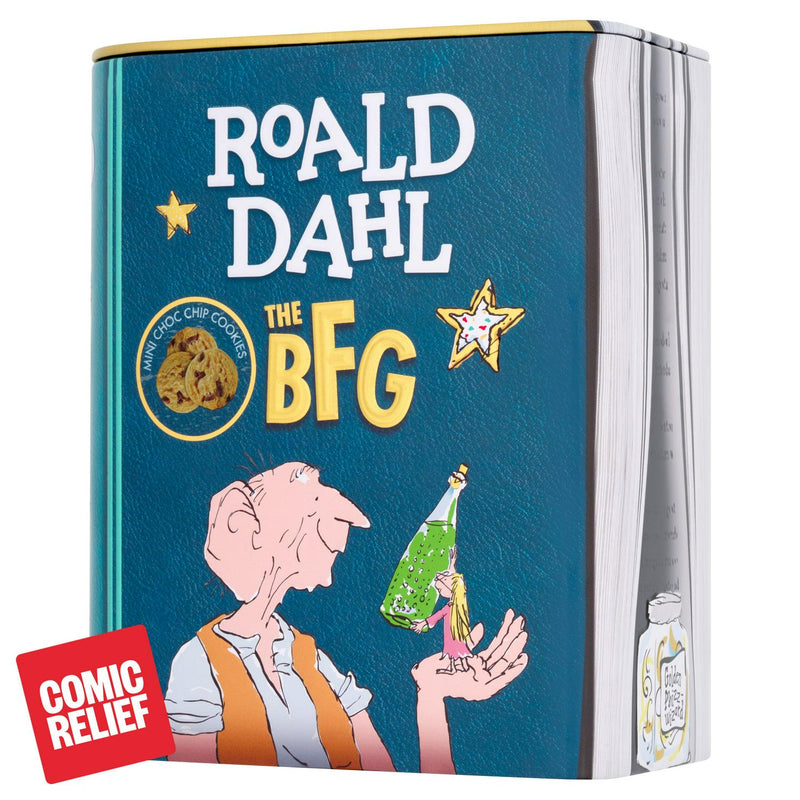 Roald Dahl mini dark chocolate chip cookies in gift tin 250g, imported from the UK