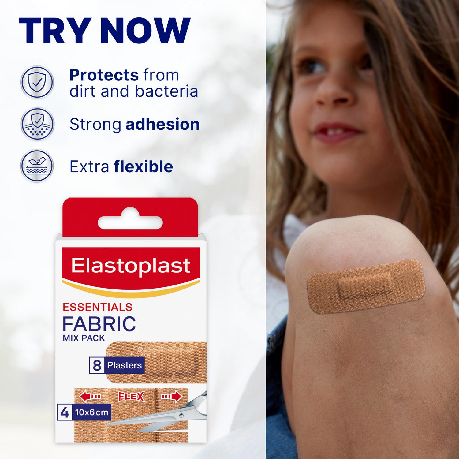 Elastoplast Essentials Fabric Plasters 8 Strips - British product