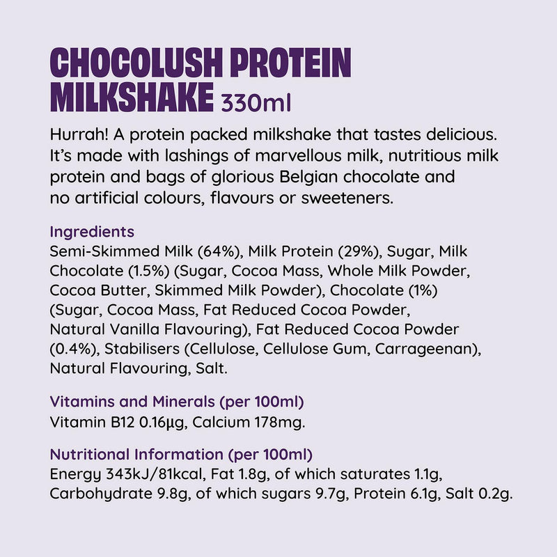 Shaken Udder chocolate protein milkshake 330ml (British brand)