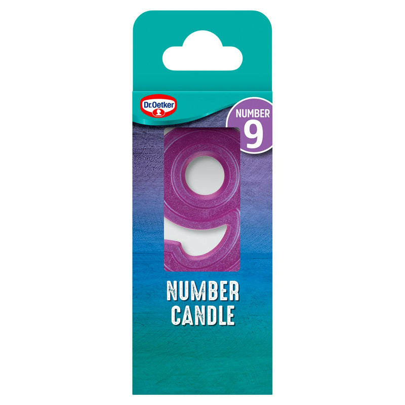 Dr. Oetker Number 9 Birthday Cake Candle - British product