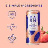 Dash peach sparkling water multipack 4 x 330ml - British product