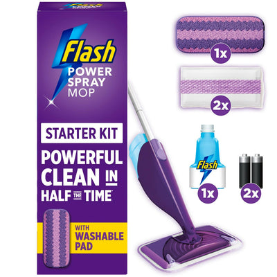 Sainsburys Flash Power Spray Mop Gulvmopp Alt i ett Startsett Gulvrengjøringssystem- Kjøp online hos McGrocer
