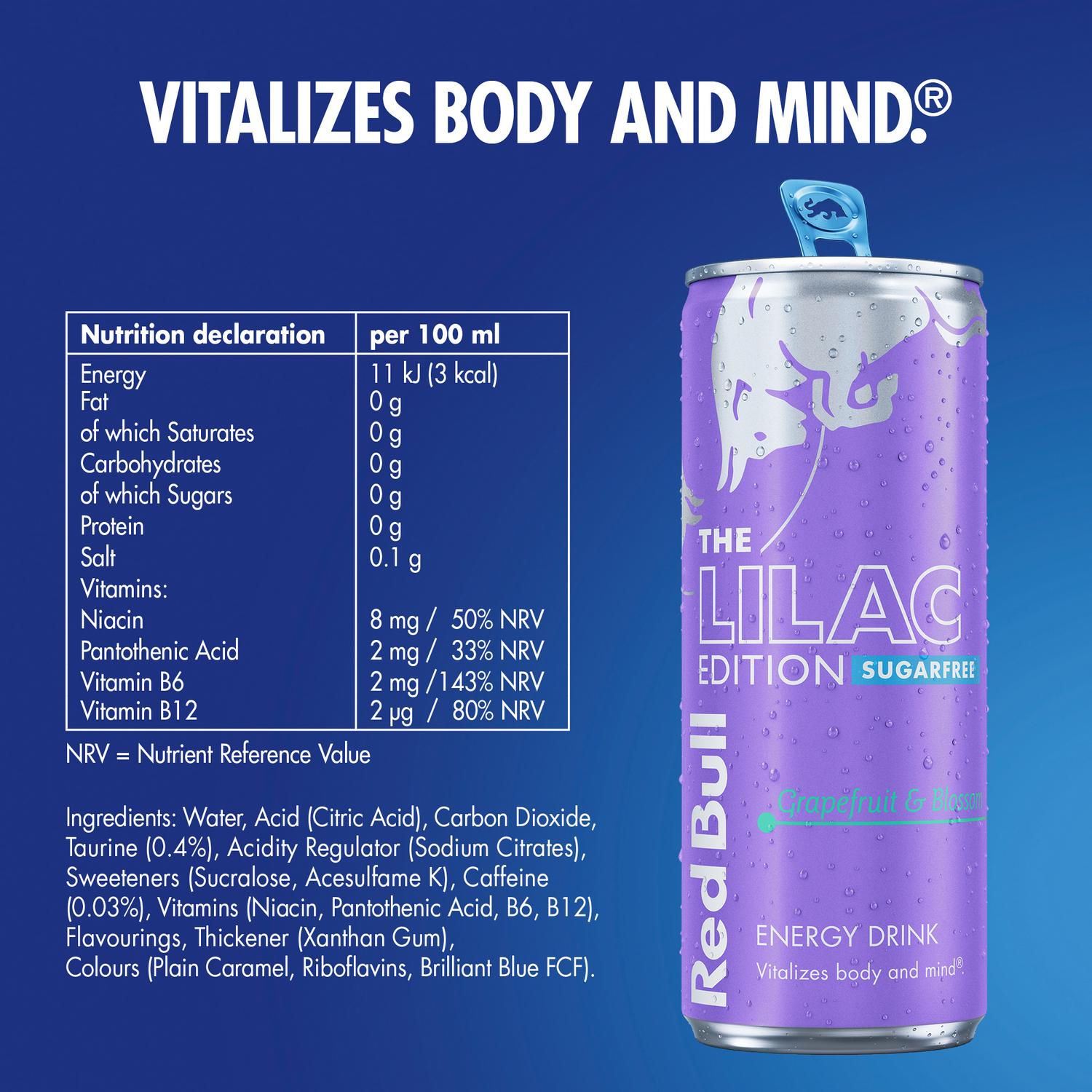 Red Bull Sugar Free Grapefruit 4 x 250ml , imported from the UK