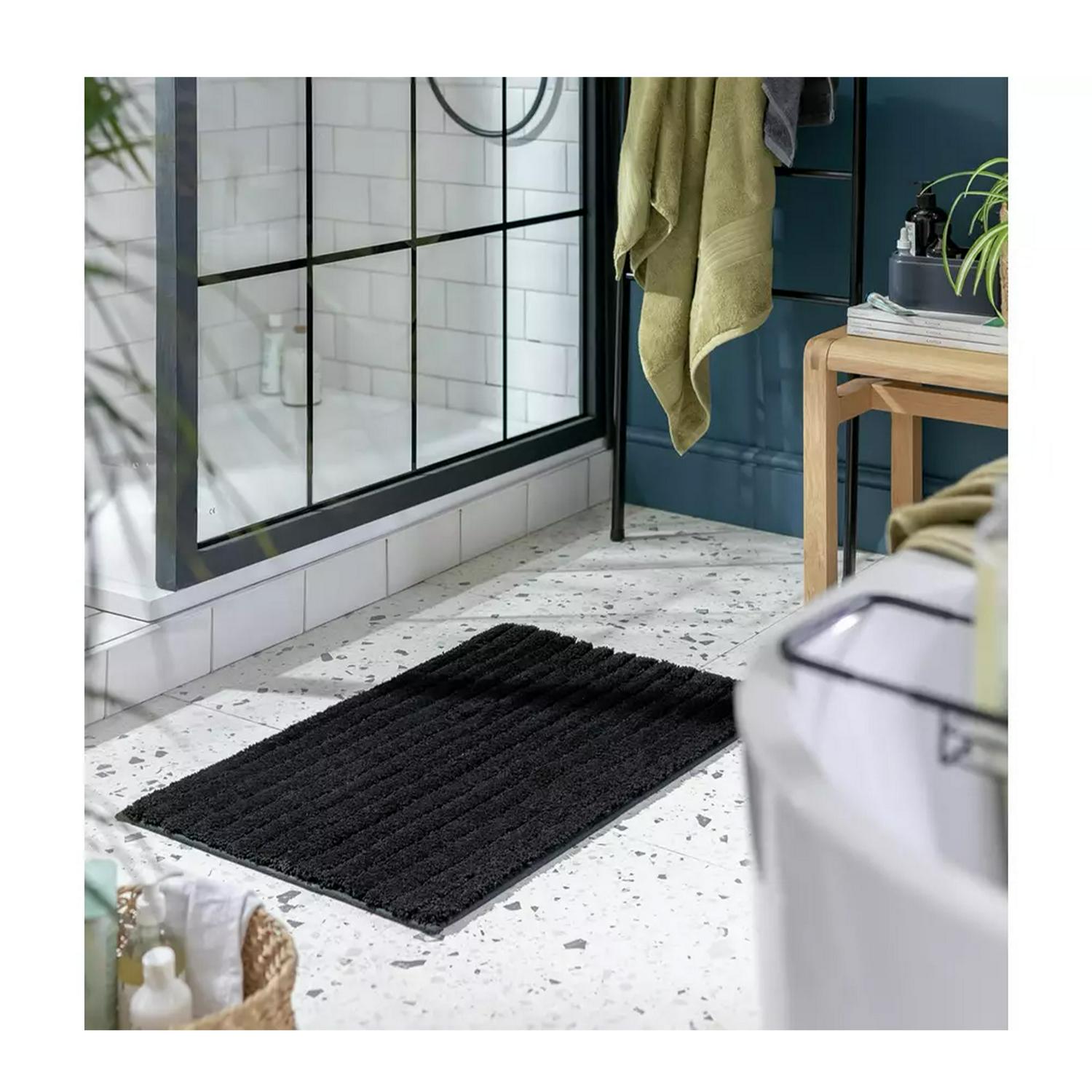 Habitat black bath mat 80x50cm, UK version