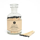 Adventure Provisions Safety Matches in Glass Bottle - Black - 75 matches