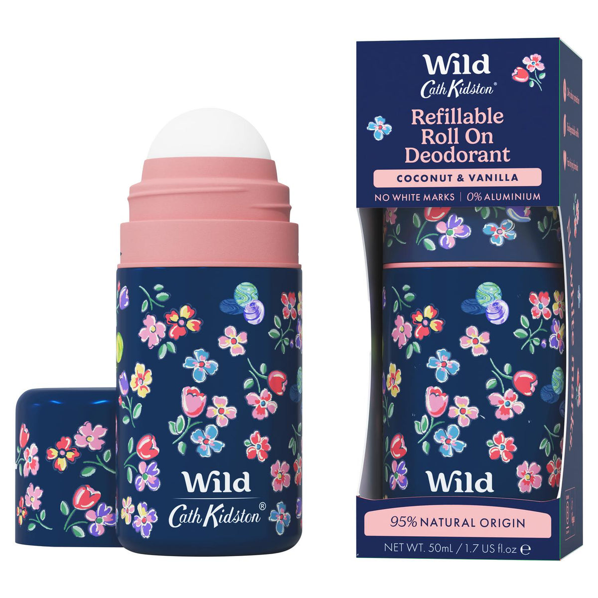 Refillable Roll-On Deodorant Coconut & Vanilla 50ml