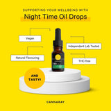Cannaray CBD night oil drops peppermint 10ml - British product
