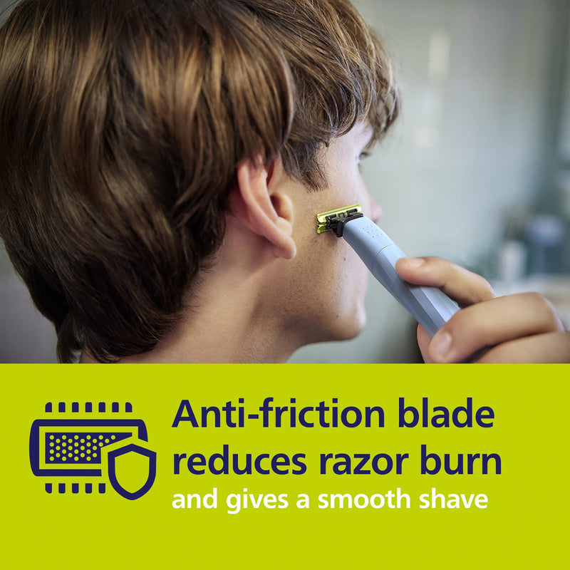 Philips OneBlade replacement blade Anti Friction, imported from the UK