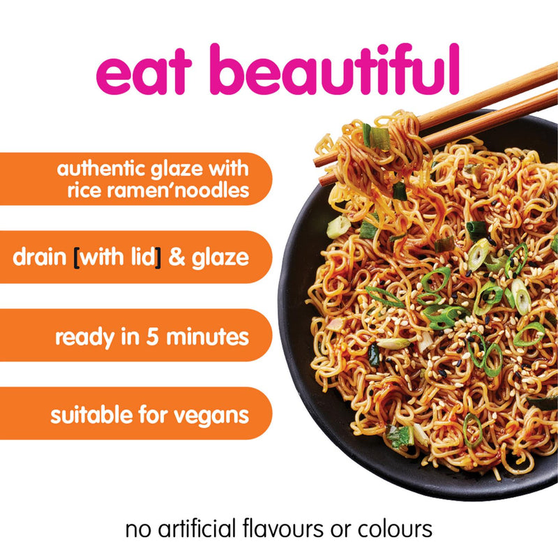 Teriyaki Chicken Flavour Stir Fry Style Rice Ramen Noodles 81g