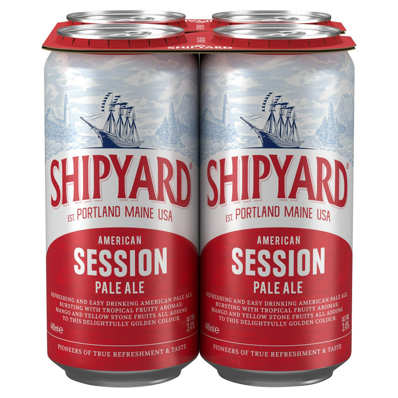 Shipyard American Session Pale Ale Canned Beer 4x440ml (British brand)