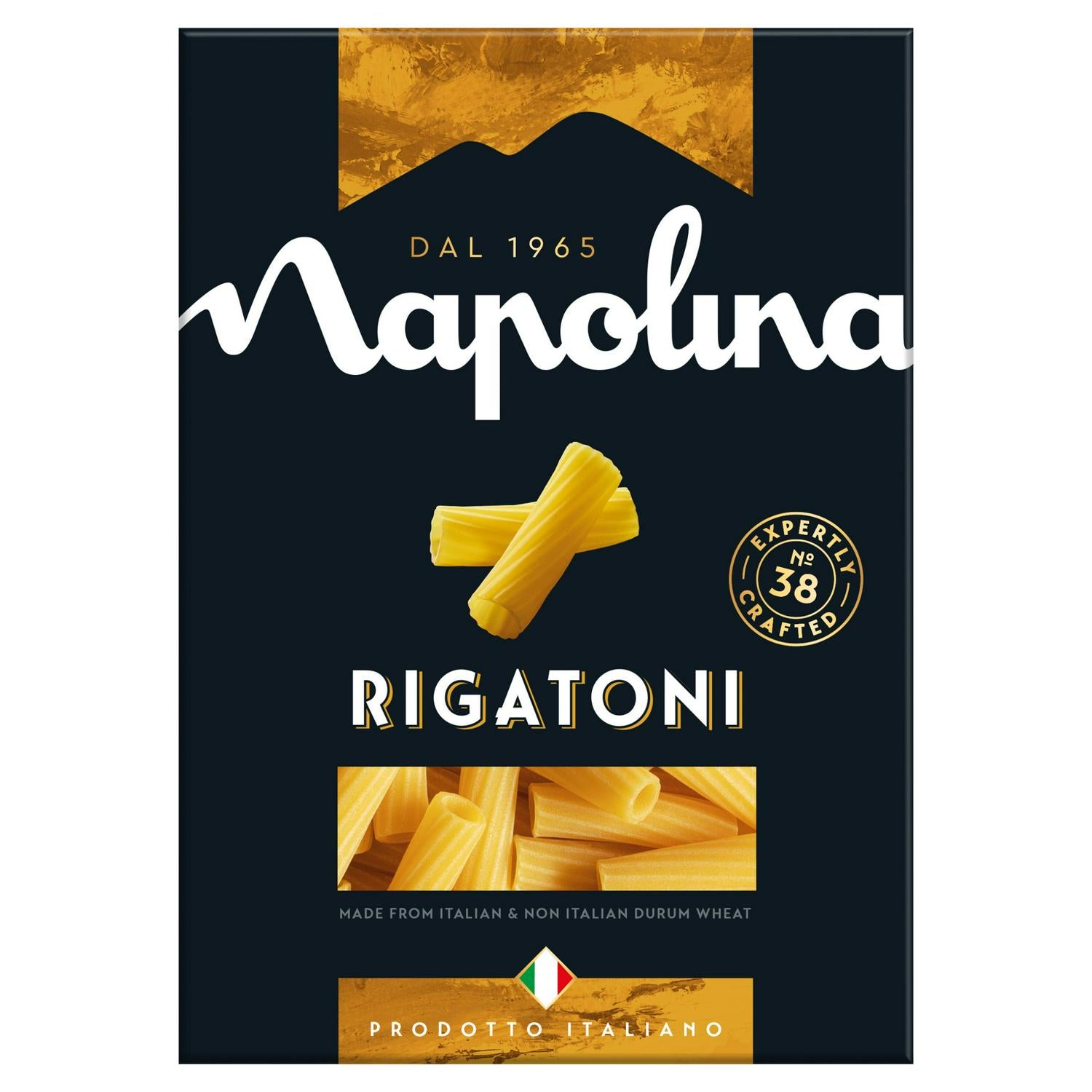 Napolina Rigatoni Pasta 500g, imported from the UK