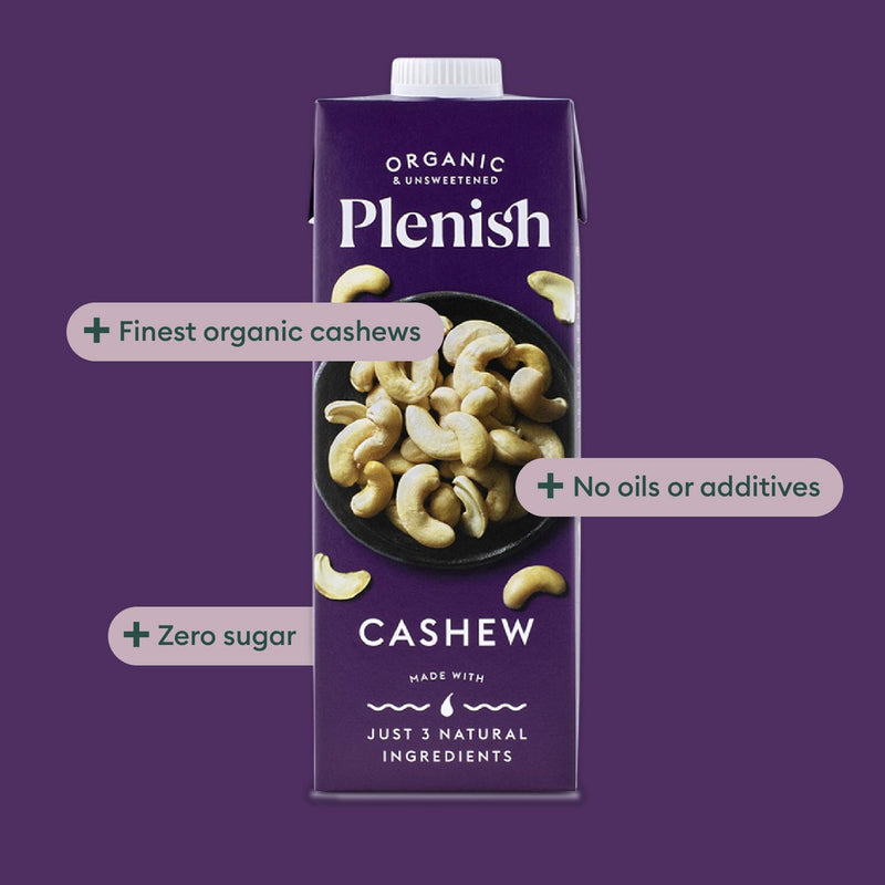Plenish Organic Cashew Milk 1L (British brand)
