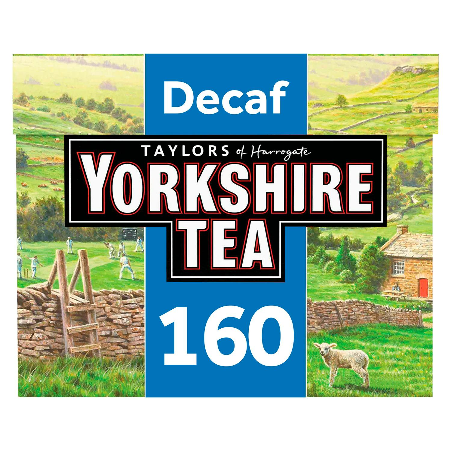 Sachets de thé décaféiné Yorkshire Tea Noir x160 (marque britannique)