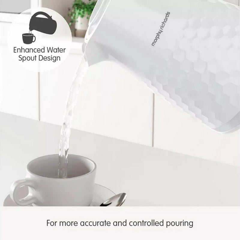 Morphy Richards Electric Kettle White 1.5 Litre, imported from the UK