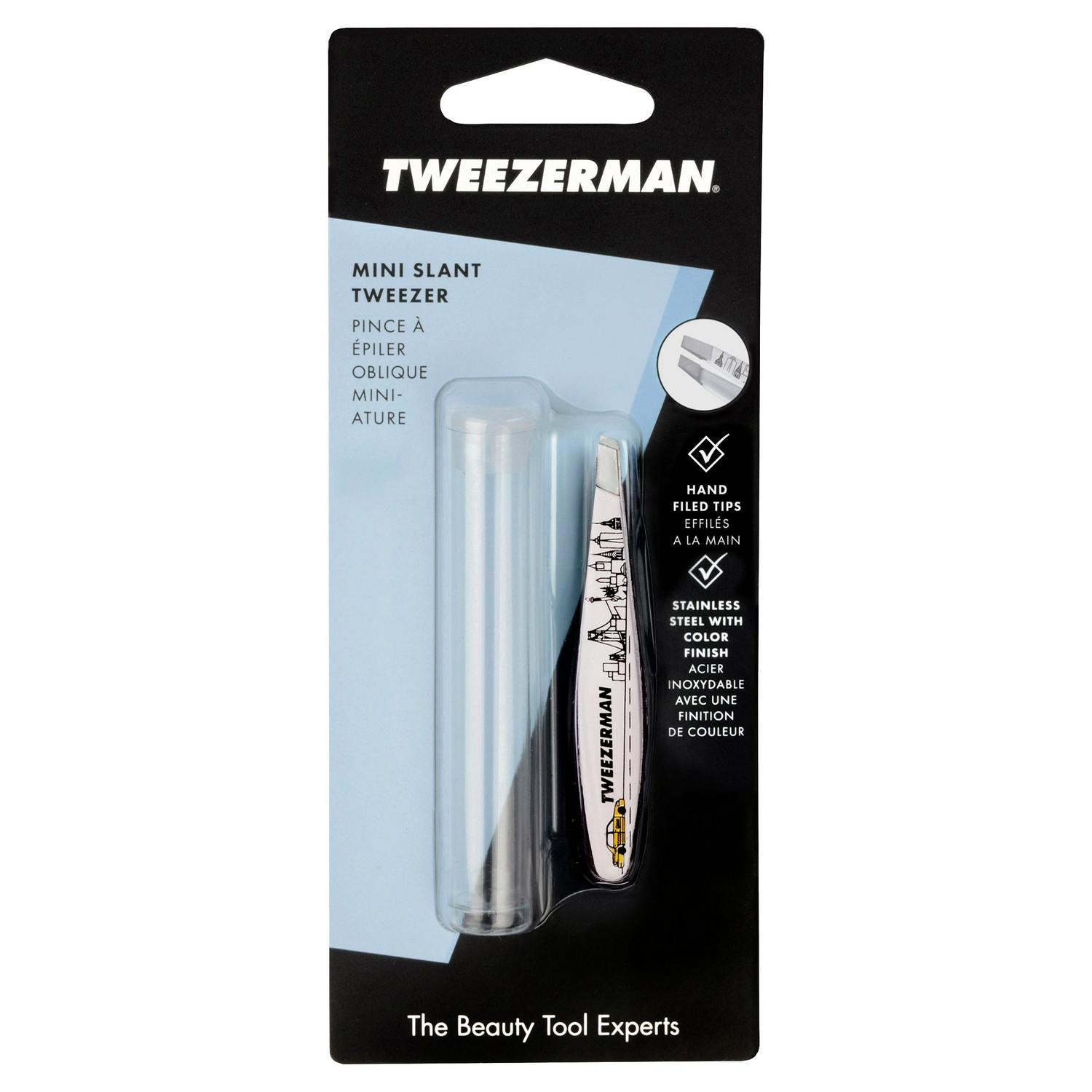 Tweezerman Mini Slant Tweezer Stainless Steel Cosmetic Tool (British brand)