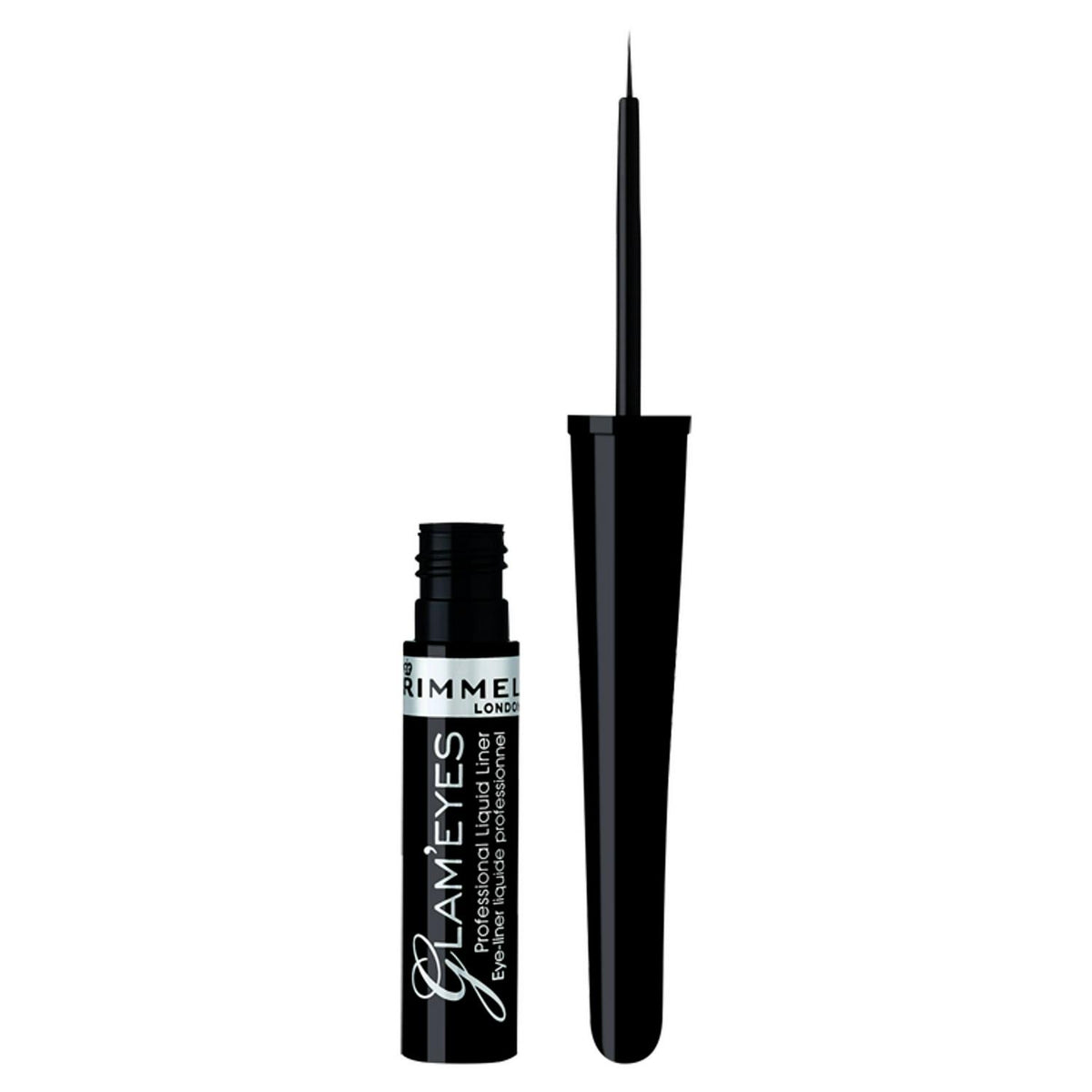 Precision Liquid Eyeliner with Smudge-Proof Formula and Fine Brush