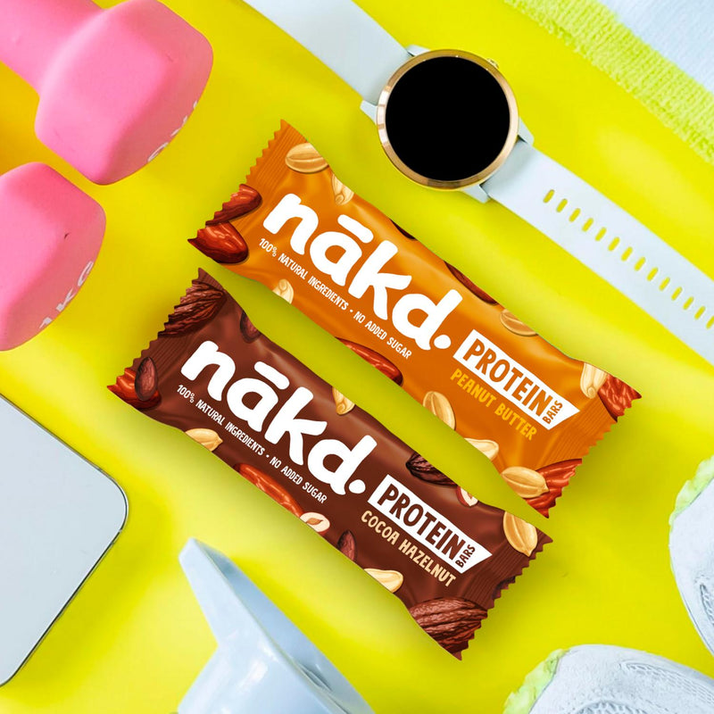Nakd peanut butter protein bars 3x45g, imported from the UK