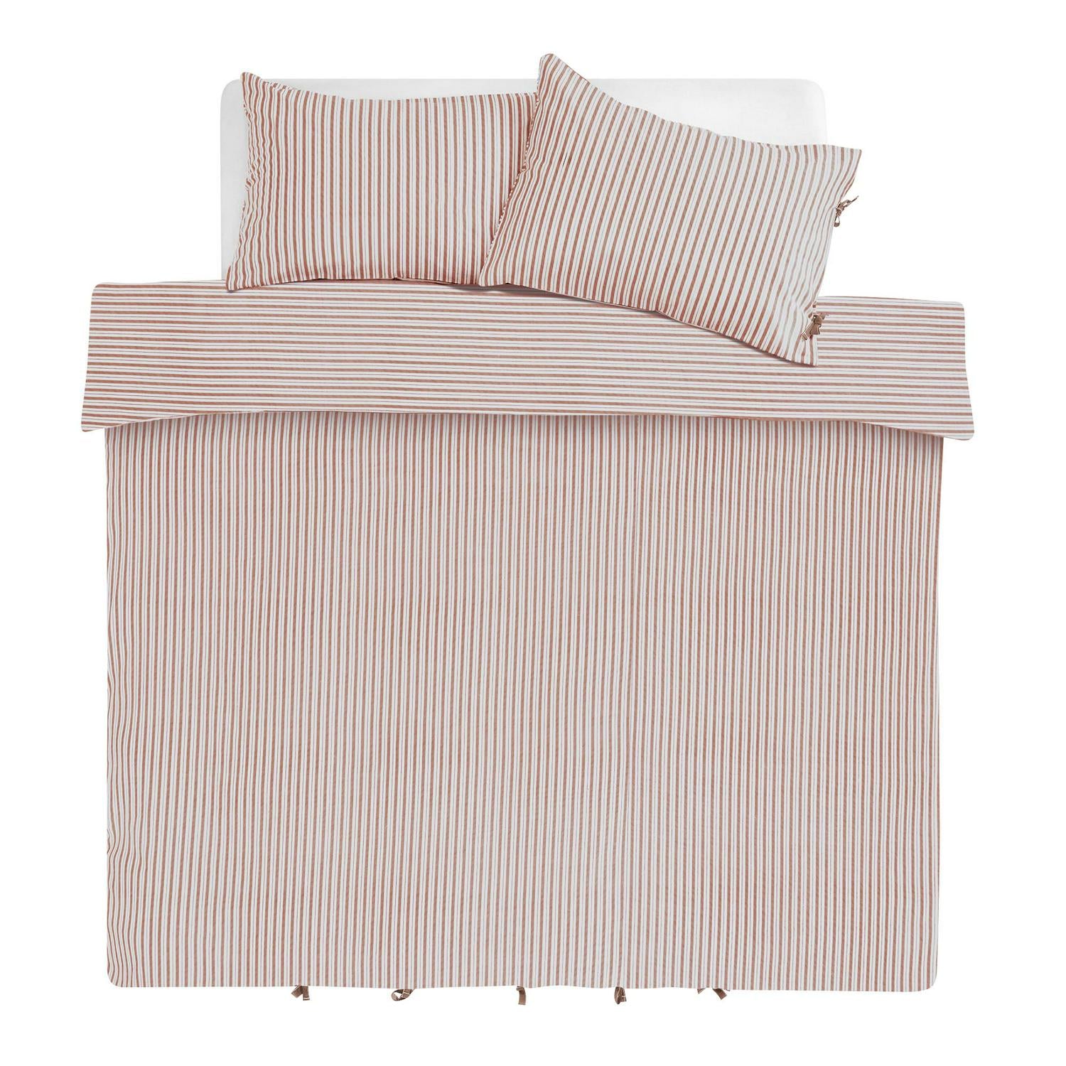 Habitat Rust Stripe Bedding Set Double Duvet Cover, UK version