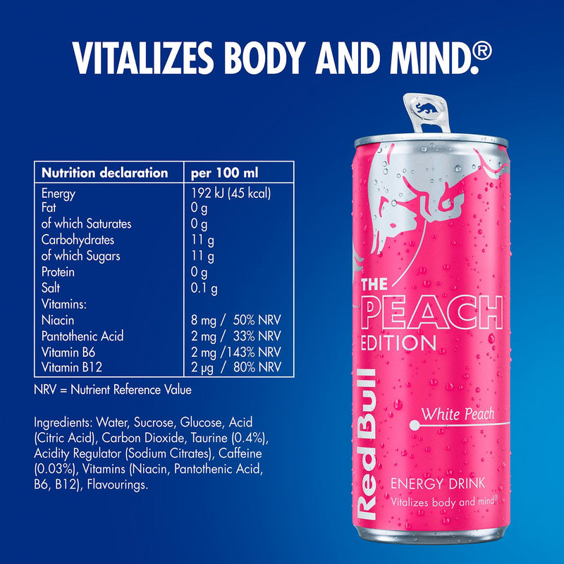 Red Bull Energy Drink White Peach Edition 250ml