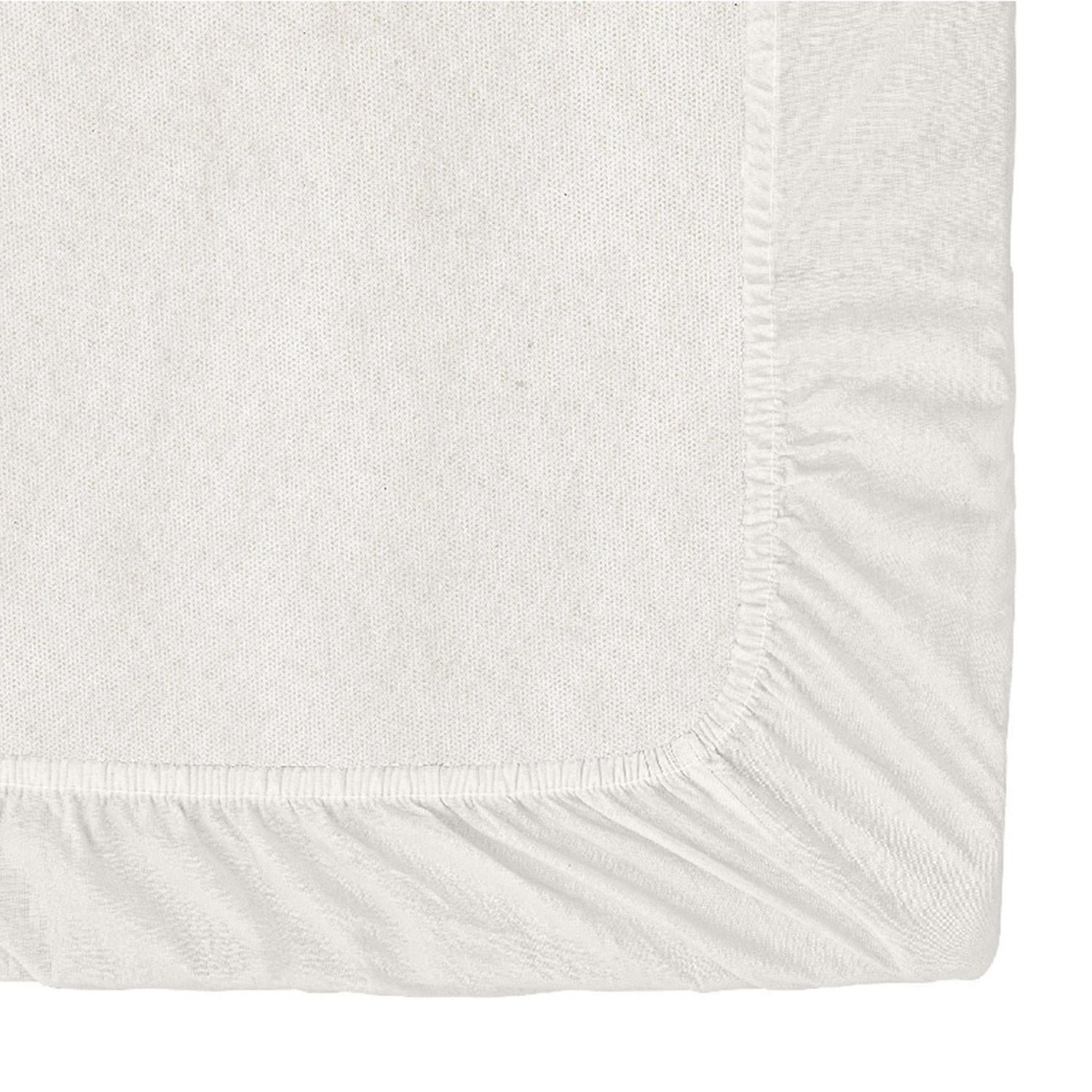 Habitat cotton rich plain fitted sheet cream, UK version
