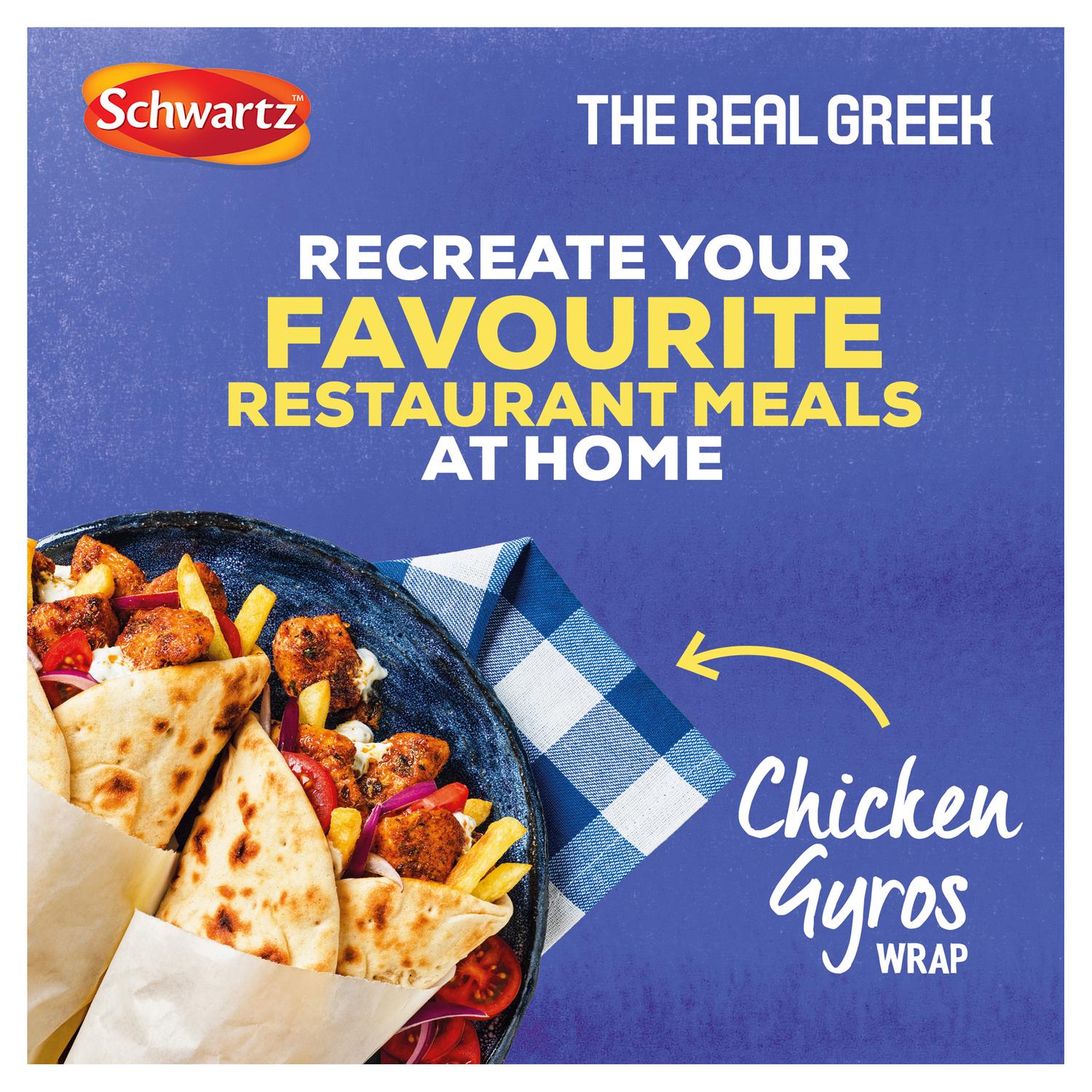 Schwartz chicken gyros seasoning mix 20g, imported from the UK