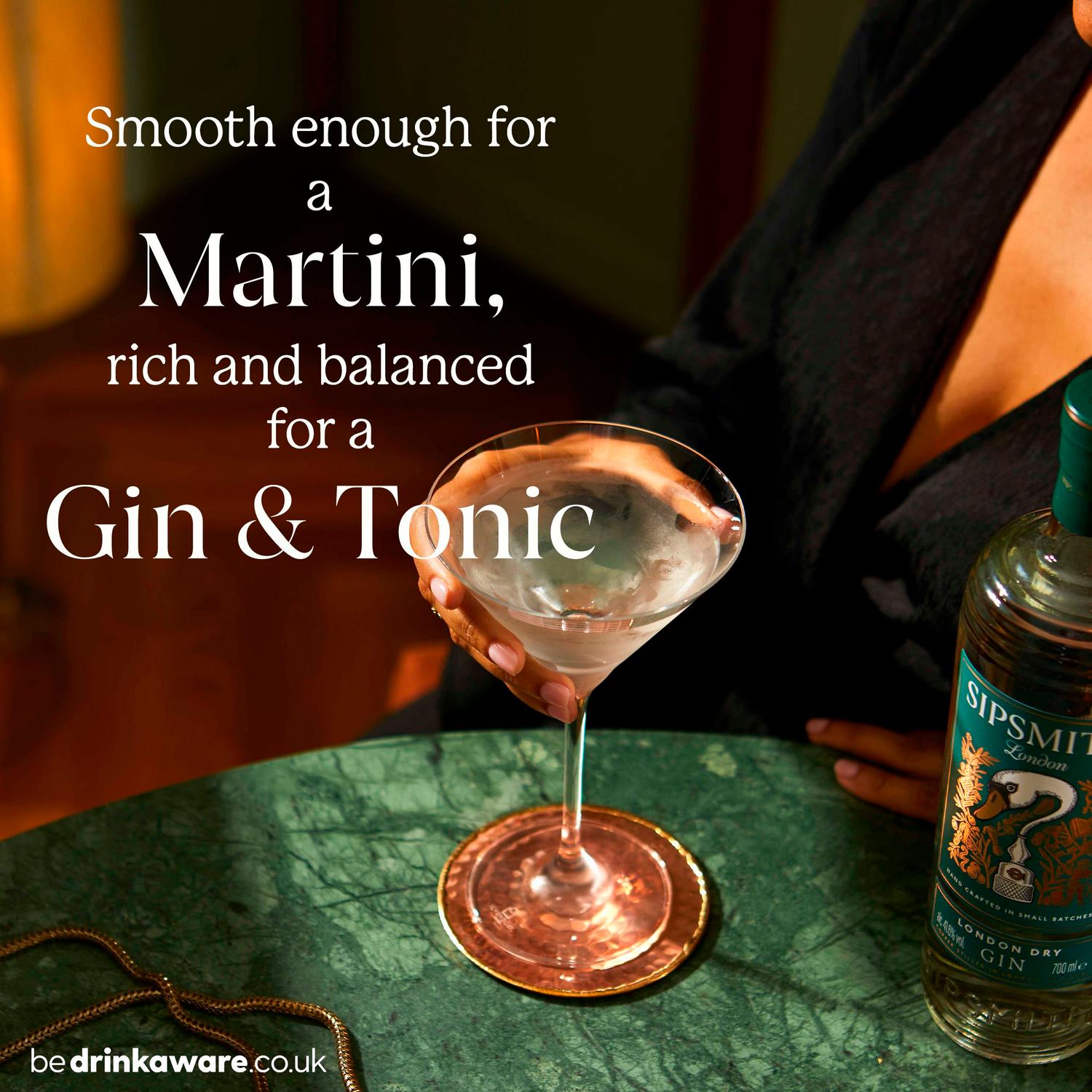 Sipsmith London Dry Gin 70cl bottle, imported from the UK