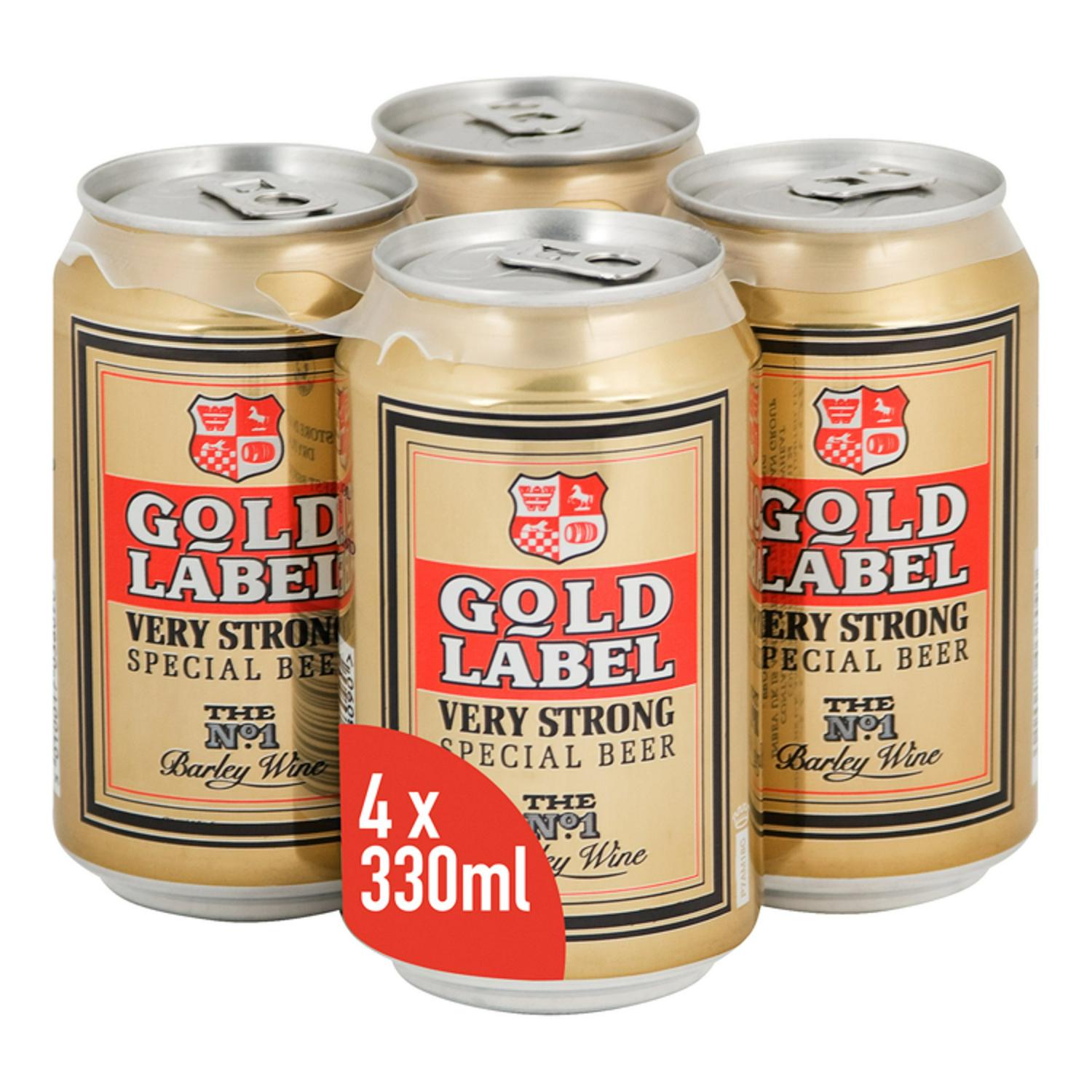 Gold Label very strong special beer 4x330ml, UK version