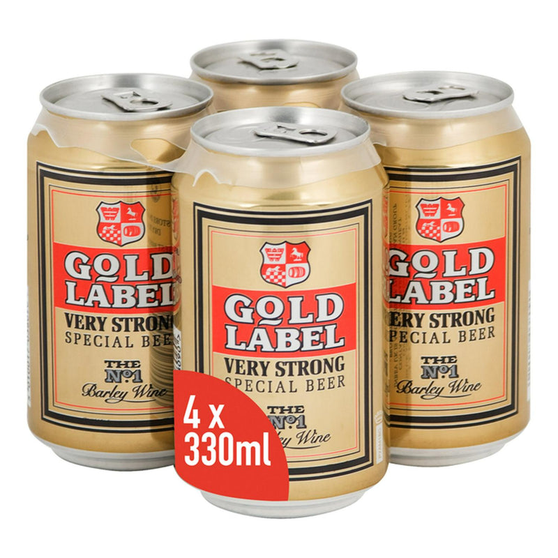 Gold Label very strong special beer 4x330ml, UK version